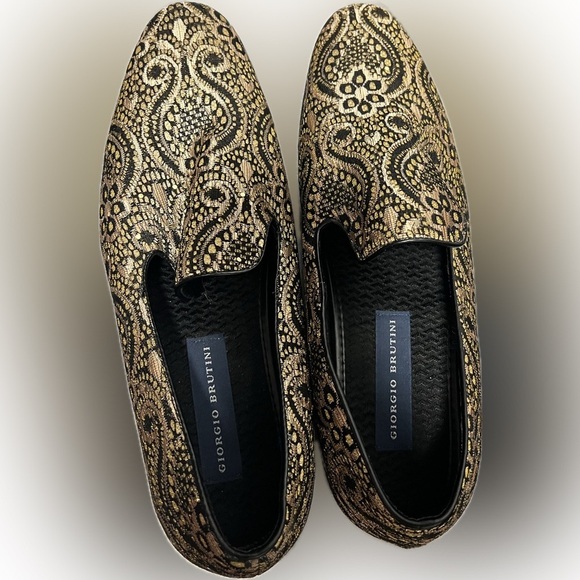 Giorgio Brutini Men\'s Black Gold Cabal Loafer SIZE USM 12 (MB2) main image 7